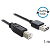 Delock EASY-USB 2.0 -A apa > USB 2.0-B apa kábel, 1 m (83358)