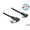 Delock EASY-USB 2.0 kábel A-típusú csatlakozódugó - EASY-USB Micro-B típusú csatlakozódugó, ívelt ba (85271)