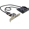 Delock elülső panel, 2 x USB 3.0 + PCI Express Card 2 x USB 3.0 (61893)