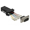 Delock Fekete Sub-D 9-tűs apa RJ45 anya összekötő adapter (66166)