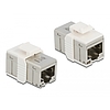 Delock fémszínű adapter RJ45 anya - RJ45 anya Cat.6A (86012)