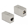 Delock fémszínű adapter RJ45 anya - RJ45 anya Cat.6A (87037)