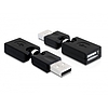 Delock forgatható adapter USB 2.0-A apa > anya (65260)