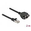 Delock Hálózat bővítő kábel S/FTP RJ45 apa - RJ45 anya Cat.6A, 2 m hosszú, fekete (87002)