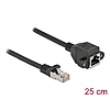 Delock Hálózat bővítő kábel S/FTP RJ45 apa - RJ45 anya Cat.6A, 25 cm hosszú, fekete (86998)