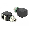 Delock Hálózati adapter M12 8 tűs X-kódolt adugó - RJ45 anya (66565)