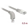 Delock Hálózati kábel RJ45 Cat.6 S/FTP, lefelé néző / egyenes 0,5 m (85864)