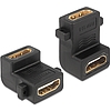 Delock HDMI A anya > anya adapter, csavarhellyel, 90 -ban elforgatott (65510)