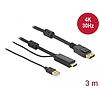 Delock HDMI DisplayPort-kábel 4K 30 Hz 3 m (85965)