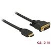 Delock HDMI - DVI 24+1 kétirányú kábel 5 m (85656)