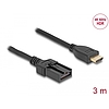 Delock HDMI önműködő kábel HDMI-A apa - HDMI-E apa kapcsolattal 3 m, 4K 60 Hz-s (87906)