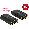 DELOCK High-Speed HDMI adapter Ethernet HDMI-A anya > HDMI-A anya 4K kimenet fordítóval fekete (65659)