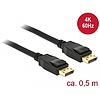 Delock Kábel Displayport 1.2 dugó > Displayport dugó 4K 60 Hz 0,5 m (85506)