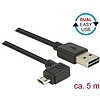 Delock Kábel, EASY-USB 2.0-s A-típusú csatlakozódugó > EASY-USB 2.0-s Micro-B típusú csatlakozódugó, (85562)