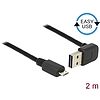 Delock Kábel EASY-USB 2.0-s A típusú csatlakozódugó, ívelt felfelé / lefelé > USB 2.0-s Micro-B-típu (83536)