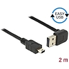 Delock Kábel EASY-USB 2.0-s A típusú csatlakozódugó, ívelt felfelé / lefelé > USB 2.0-s Mini-B-típus (83544)