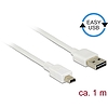 Delock Kábel, EASY-USB 2.0-s A-típusú csatlakozódugó > USB 2.0-s Mini-B-típusú csatlakozódugó, 1 m, (85157)