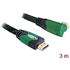 Delock Kábel High Speed HDMI típusú Ethernet HDMI A dugós > HDMI A dugós derékszögű 4K 3 m (82953)