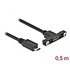 Delock Kábel, USB 2.0-s Micro-B típusú csatlakozóhüvely, panelrögzítés > USB 2.0-s Micro-B típusú cs (35108)