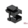 Delock Keystone fedél, fekete optikai szálasz csatlakozókhoz, 10 darab (86806)