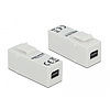 Delock Keystone modul, mini DisplayPort-csatlakozóhüvely > mini DisplayPort-csatlakozóhüvely (86387)