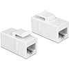 Delock Keystone modul, RJ45-aljzat > RJ45-aljzat, Cat.6 UTP, fehér (86379)