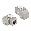 Delock Keystone modul, RJ45-aljzat - RJ45-aljzat, Cat.6A, 90 fokos szögű (86997)