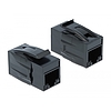 Delock Keystone modul, RJ45-aljzat > RJ45-aljzat, Cat.6A UTP, fekete (86298)