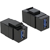 Delock Keystone modul USB 3.0 A anya > USB 3.0 A anya, fekete (86369)