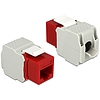 Delock Keystone Module RJ45 female > LSA Cat.6 UTP red (86344)