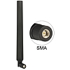 Delock LTE Antenna SMA 0 ~ 4 dBi Omnidirectional Rotatable with Flexible Joint black (88976)