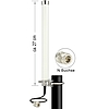 Delock LTE / GSM / UMTS Antenna N jack 2 - 6,5 dBi omnidirectional fixed pole mount white outdoor (12491)