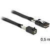 Delock Mini SAS HD x 4 SFF 8643 apa > Mini SAS x 4 36 Pin SFF 8087 apa kábel, 0,5 m (83388)