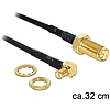 Delock MMCX csatlakozódugó > RP-SMA Jack adapter, 320 mm (88472)