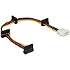 Delock Molex-tápkábel 4 tus csatlakozódugóval > 4 x 15 tus SATA-csatlakozóhüvely, 40 cm (60142)