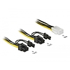 Delock PCI Express tápkábel 6 tűs hüvely > 2 x 8 tűs dugó 15 cm (85452)