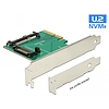 Delock PCI Express x4 Kártya > 1 x belső U.2 NVMe SFF-8639 dugó (89673)