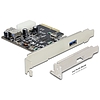 Delock PCI Express x4 kártya > 1 x külső + 1 x belső SuperSpeed USB 10 Gbps (USB 3.1, Gen 2) A típus (89399)