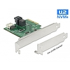 Delock PCI Express x4 kártya U.2 NVMe - 1 x belső SFF-8654 4i és 1 x belső SFF-8643 alacsony profi (89923)