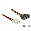 Delock Power Cable SATA 15 pin female > 4 pin female 100 cm (60140)