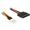 Delock Power Cable SATA 15 pin male > 4 pin floppy male 24 cm (83877)