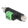 Delock RCA apa és RCA anya - Terminal Block Adapter (66056)