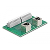 Delock RJ45 2 db. anya - 2 db. Terminal block nyomógombbal hajlított DIM sínhez (66995)