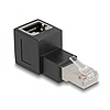 Delock RJ45 apa - RJ45 anya adapter Cat.6A 90 fokos szögben felfelé hajlítva (87861)