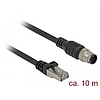 Delock RJ45 csatlakozót és M12 csatlakozót összekötő kábel 8 tűs A kódolt Cat.5e SFTP 10 m hosszú (84926)