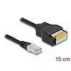 Delock RJ45 kábel Cat.5e apa - terminal block adapter lenyomó gombbal 15 cm (66063)