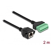 Delock RJ45 kábel Cat.6 anya - Terminal Block Adapter beépíthető, 2 m hosszú, 2 részes (66060)