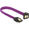 Delock SATA cable 6 Gb/s 20 cm down / straight metal purple Premium (83694)