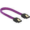 Delock SATA cable 6 Gb/s 20 cm straight / straight metal purple Premium (83689)