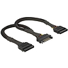 Delock SATA Power Cable 15 pin female > 2 x SATA 15 pin male 25 cm (60135)